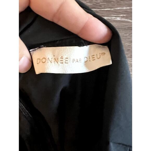 Donnee Par Dieu Dress Black Mini Party V neck Size Small - Picture 5 of 8